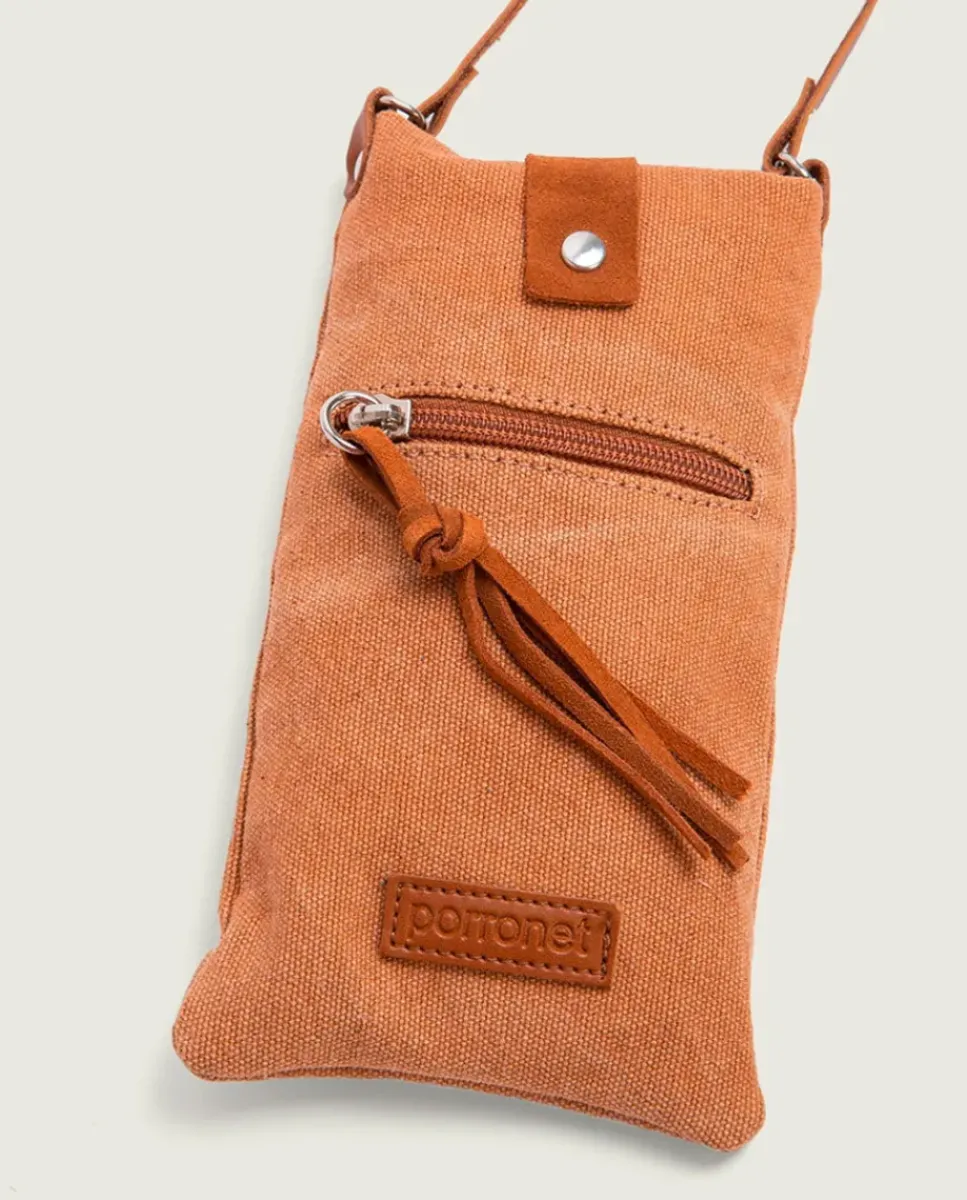 PORRONET Bolsos|Bolso Textil Cuero Malia
