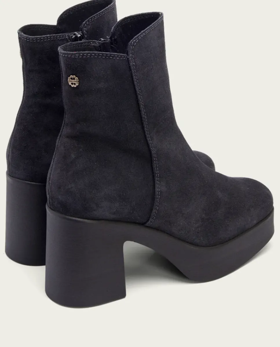 PORRONET Botines Mujer|Botines De Tacón Carbon Con Cremallera Leta