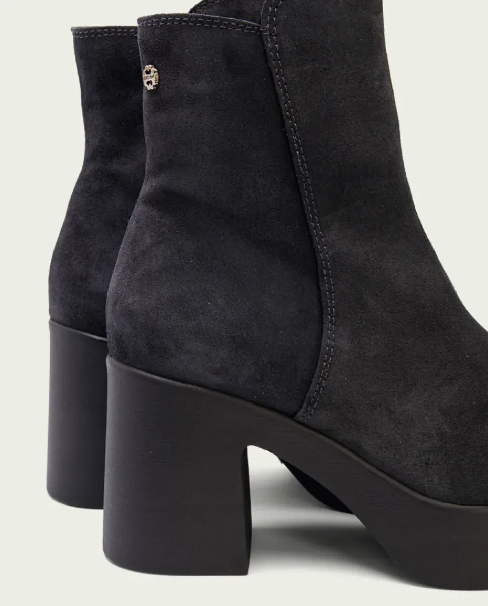 PORRONET Botines Mujer|Botines De Tacón Carbon Con Cremallera Leta