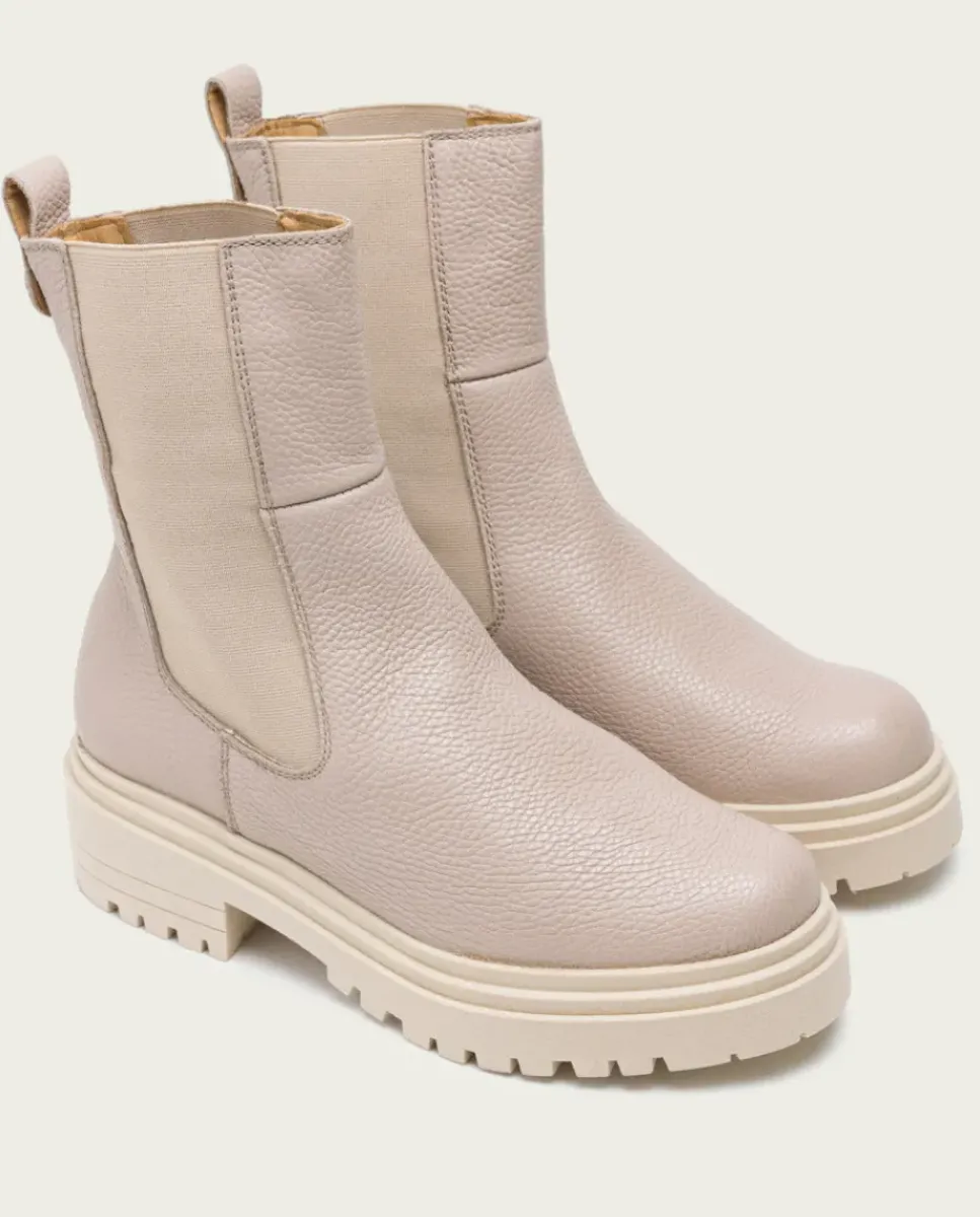 PORRONET Botines Planos|Botines Planos Taupe Con Elasticos Shelby