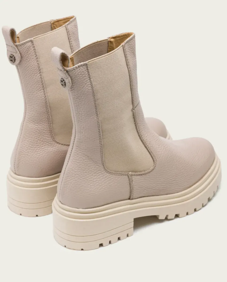PORRONET Botines Planos|Botines Planos Taupe Con Elasticos Shelby