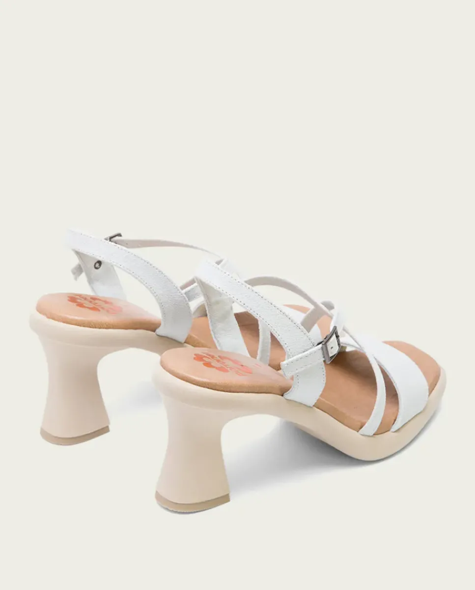 PORRONET Sandalias Tacón|Sandalia Tacón Alto Blanco Karen
