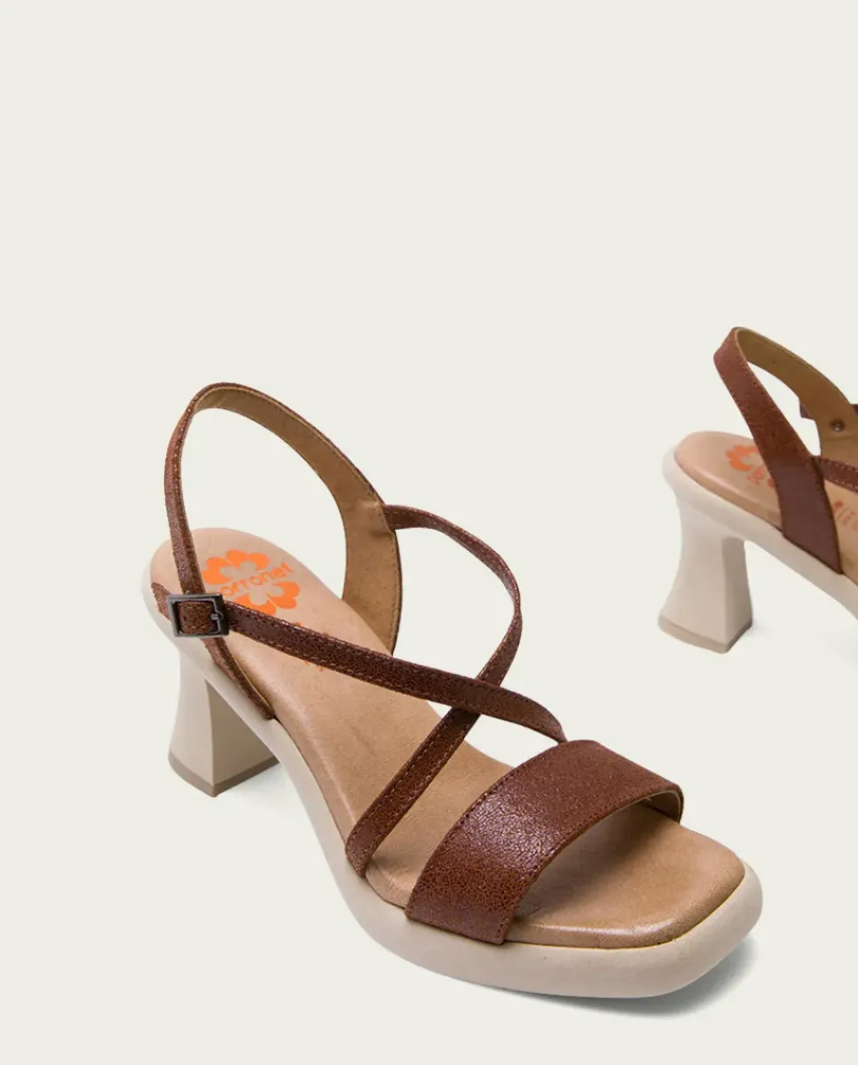 PORRONET Sandalias Tacón|Sandalia Tacón Alto Cuero Karen