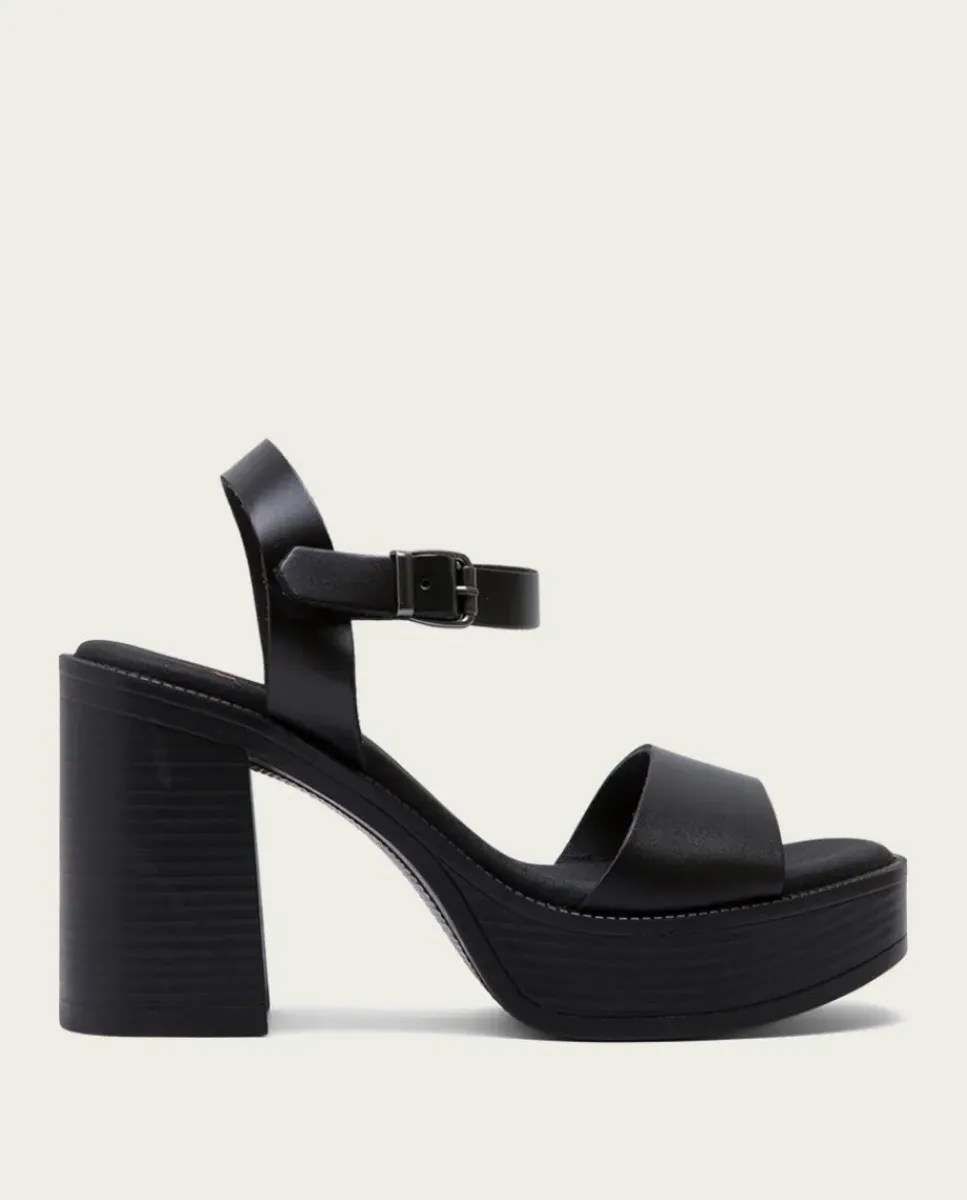 PORRONET Sandalias Tacón|Sandalia Tacón Alto Negro Ava