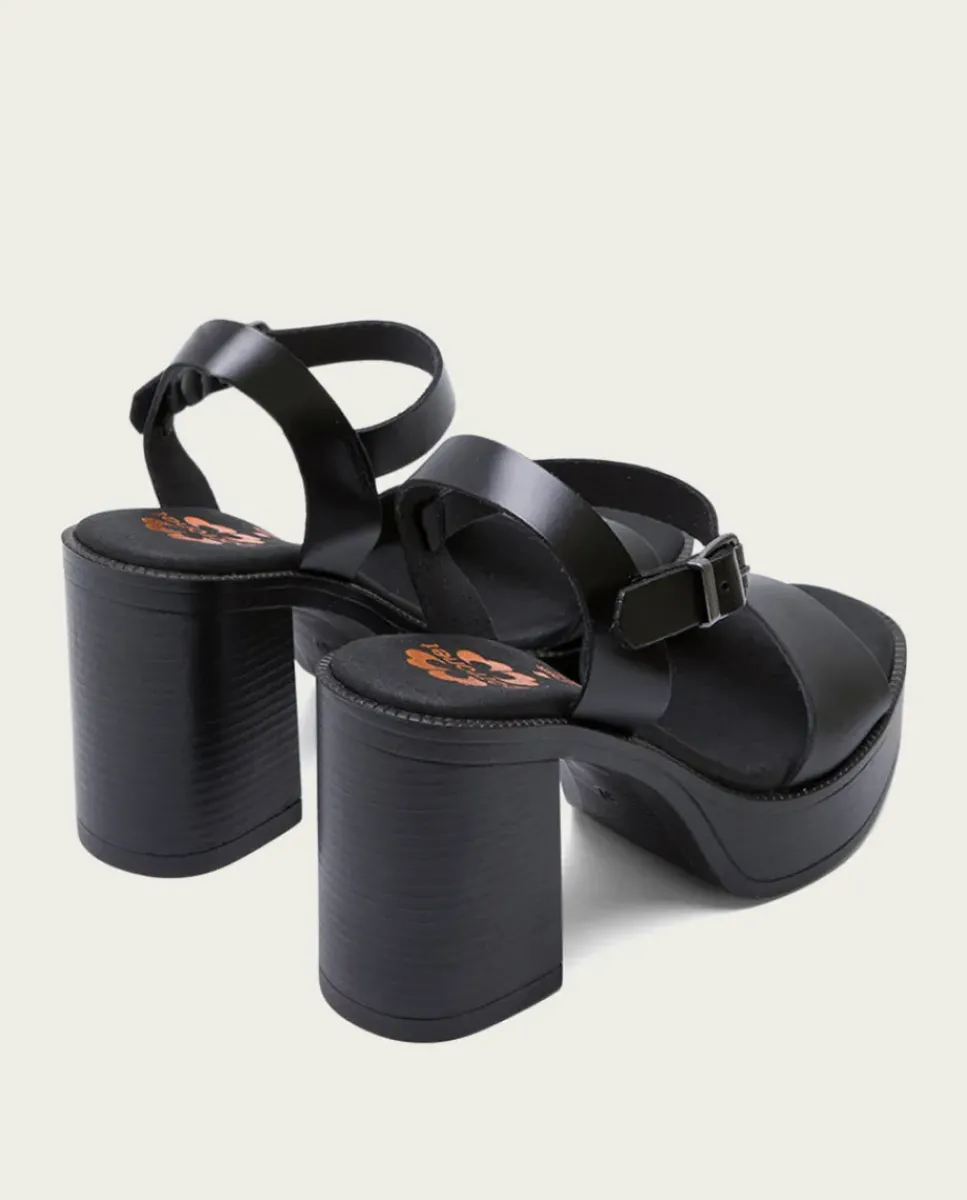 PORRONET Sandalias Tacón|Sandalia Tacón Alto Negro Ava