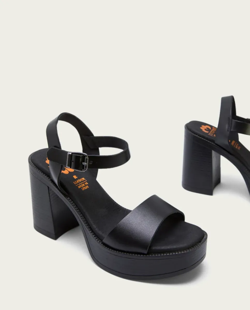 PORRONET Sandalias Tacón|Sandalia Tacón Alto Negro Ava