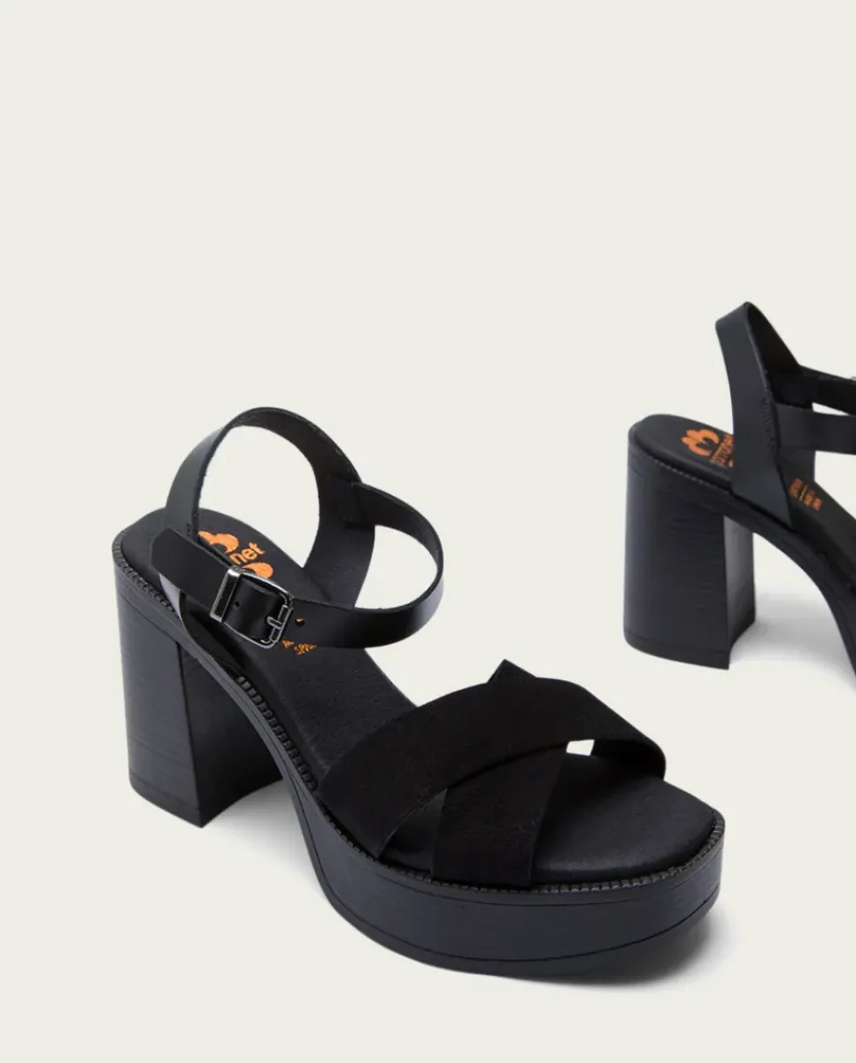 PORRONET Sandalias Tacón|Sandalia Tacón Alto Negro Alice
